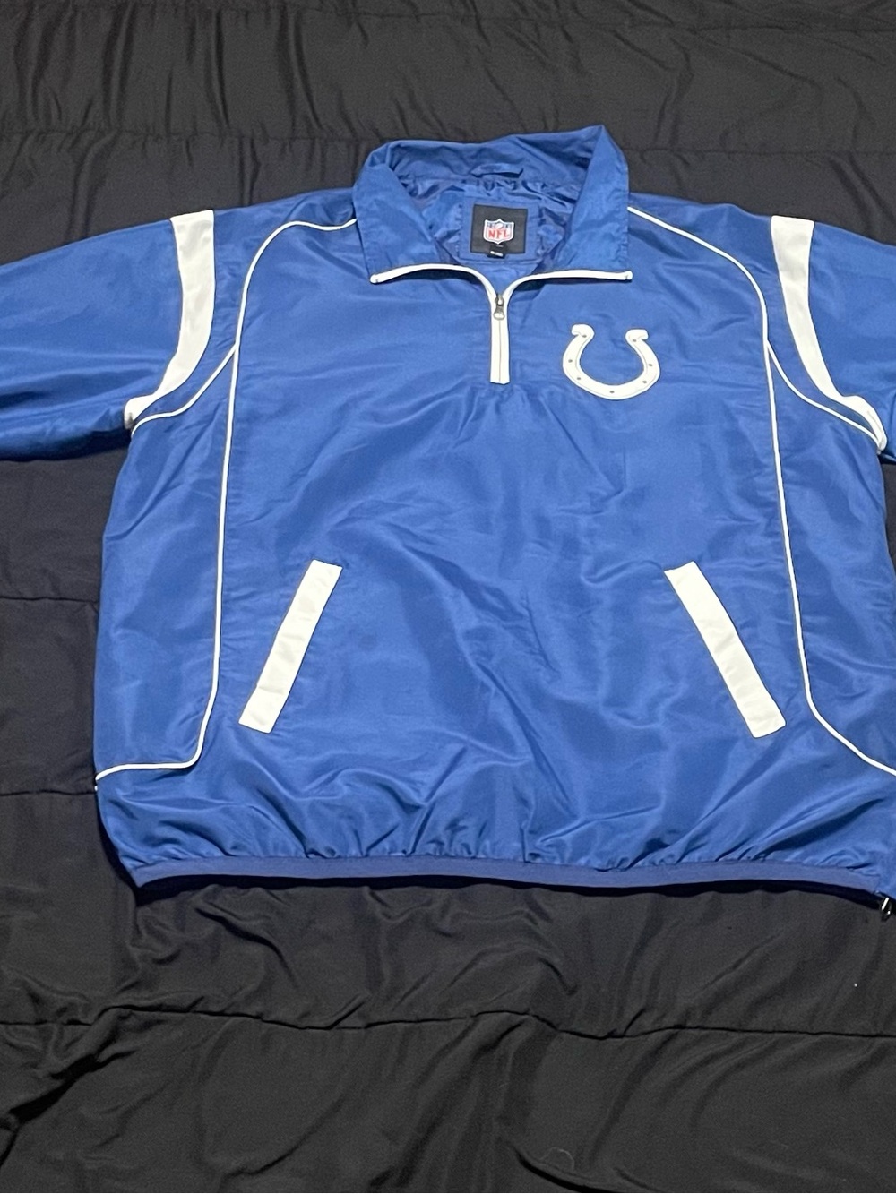 NFL Apparel Indianapolis Colts 1/4 Zip Pullover and Windbreaker Jacket Men’s XL